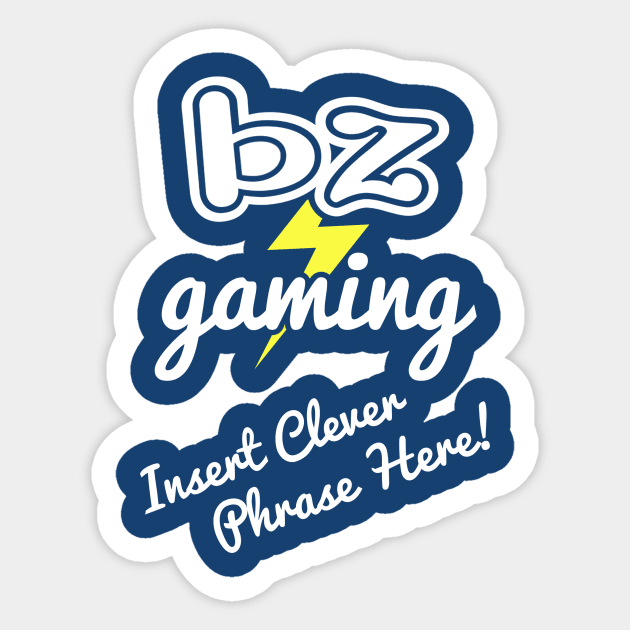 BZ Gaming Logo - Insert Clever Phrase Here! Sticker by Zim's JS Corner